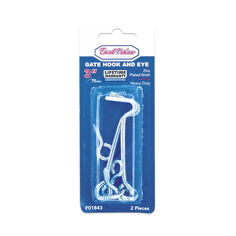 2" GATE HOOK & EYE (3PC)