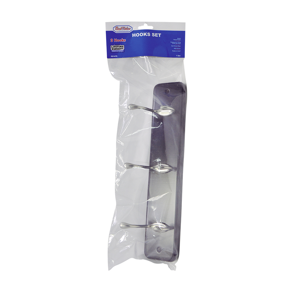 DOUBLE-HOOK SET WOOD (BROWN/NP)