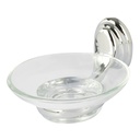 SOAP DISH (GLASS & CHROME)