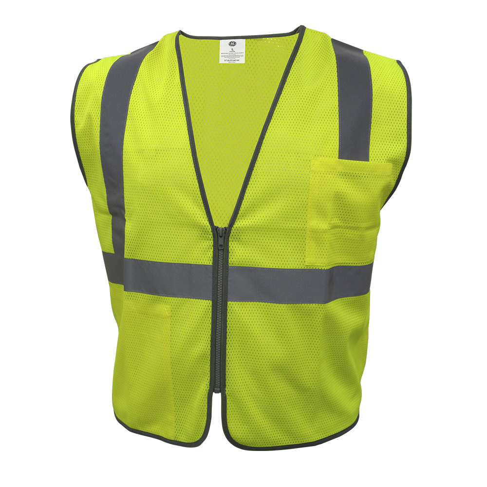 GE SAFETY VEST - 2 POCKET GREEN M