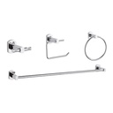 4 PCS BATHROOM ACCESSORY SET (CHROME)