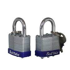 2PC 40MM KEY ALIKE LAM PADLOCK