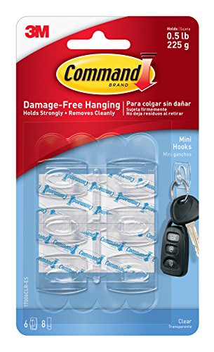 COMMAND HOOKS MINI CLEAR 17006