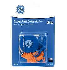 REUSABLE CORDED EARPLUGS  3 PAIRS