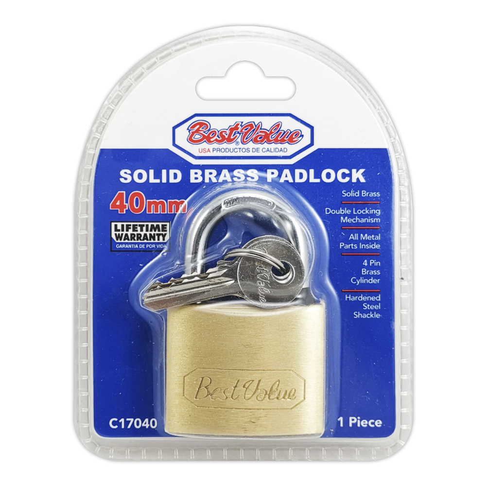 40MM REGULAR BRASS PADLOCK