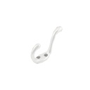 DOUBLE METAL HOOK (J SHAPE) WHITE