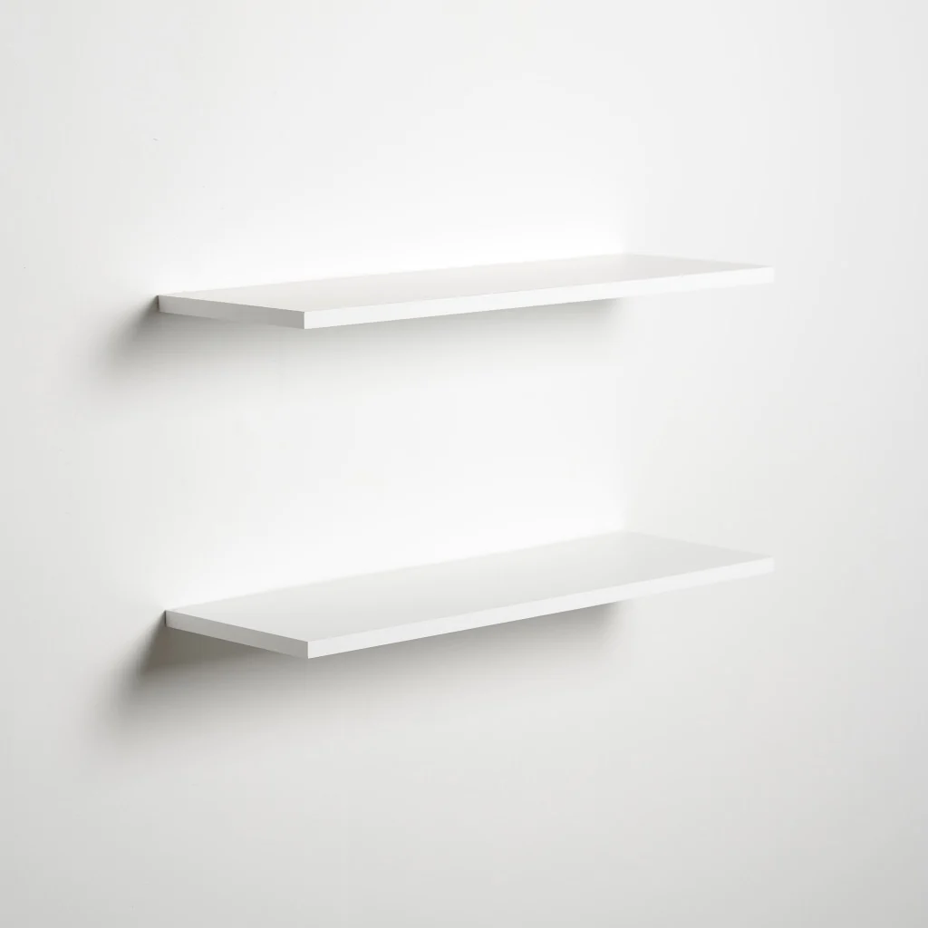 STRAIGHT SHELVES WHITE 10"x40"