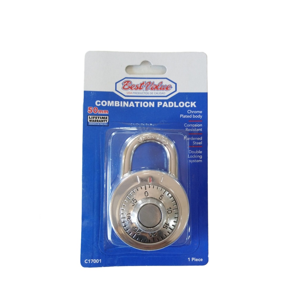 COMBINATION PADLOCK 50mm (ROUND)