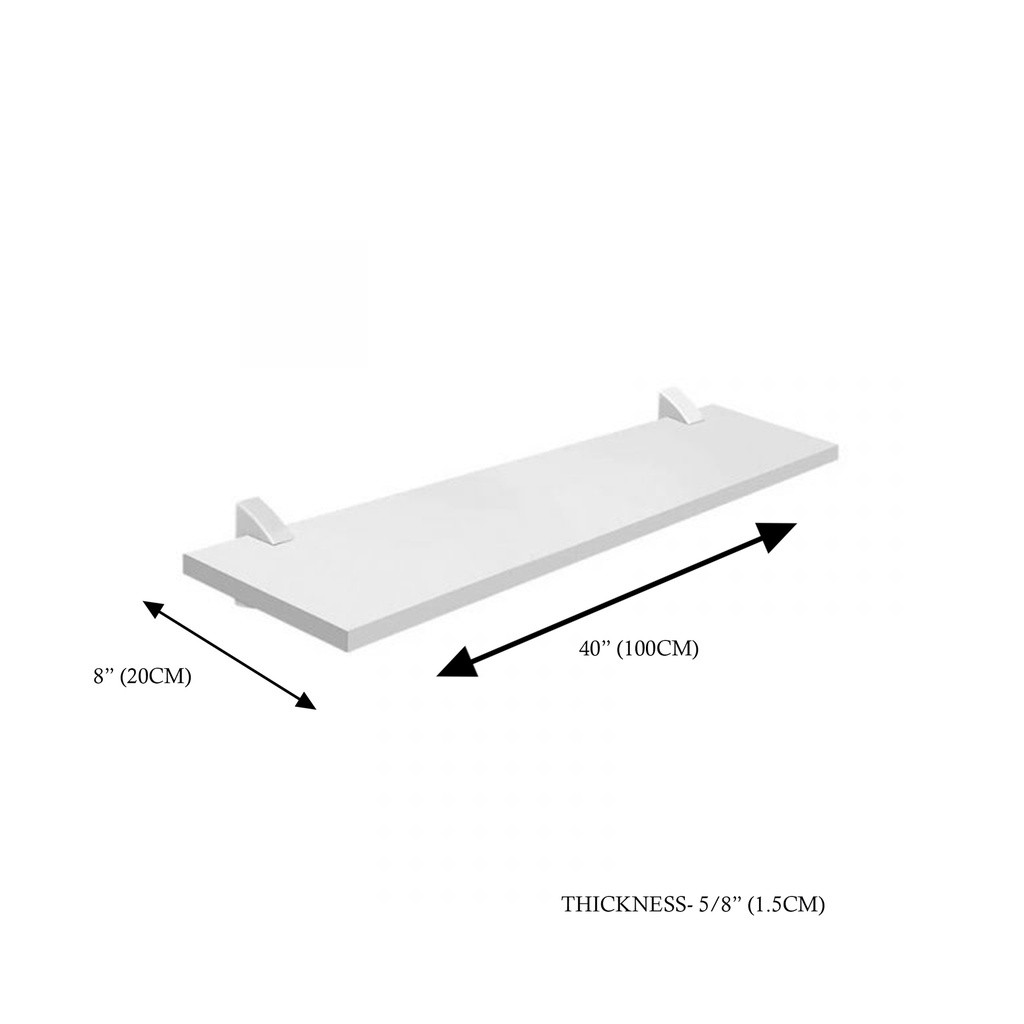 SELF SUPPORT SHELVES WHITE 8"x40"