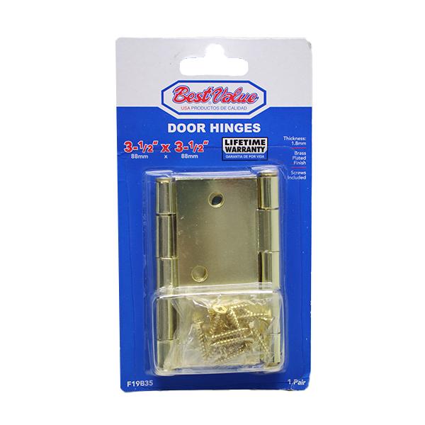 2 1/2" X 2 1/2" SQUARE HINGE BRASS"