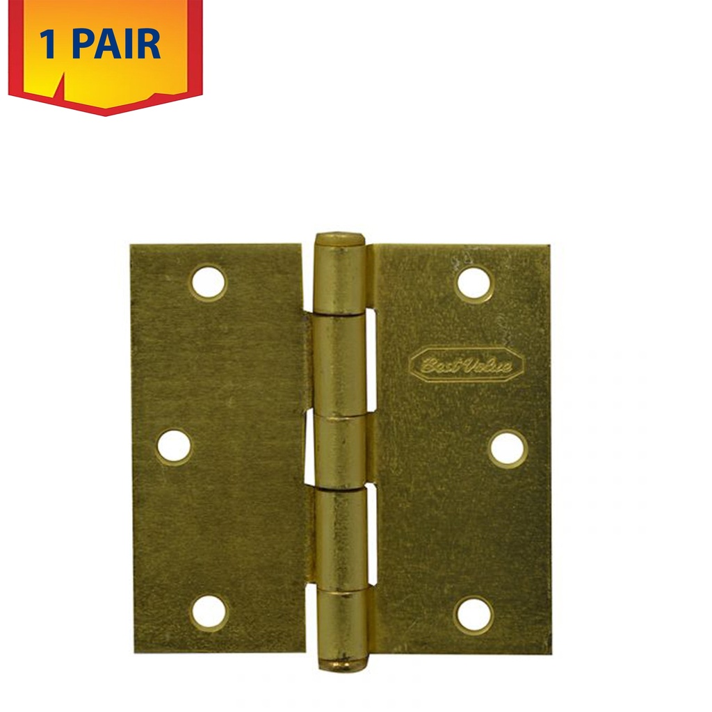 2" X 2" SQUARE HINGE BRASS