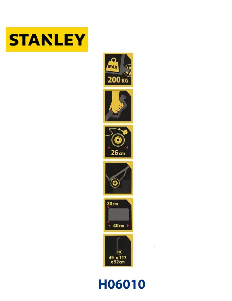 STANLEY ALUMINUM HAND TRUCK 200kg HT525