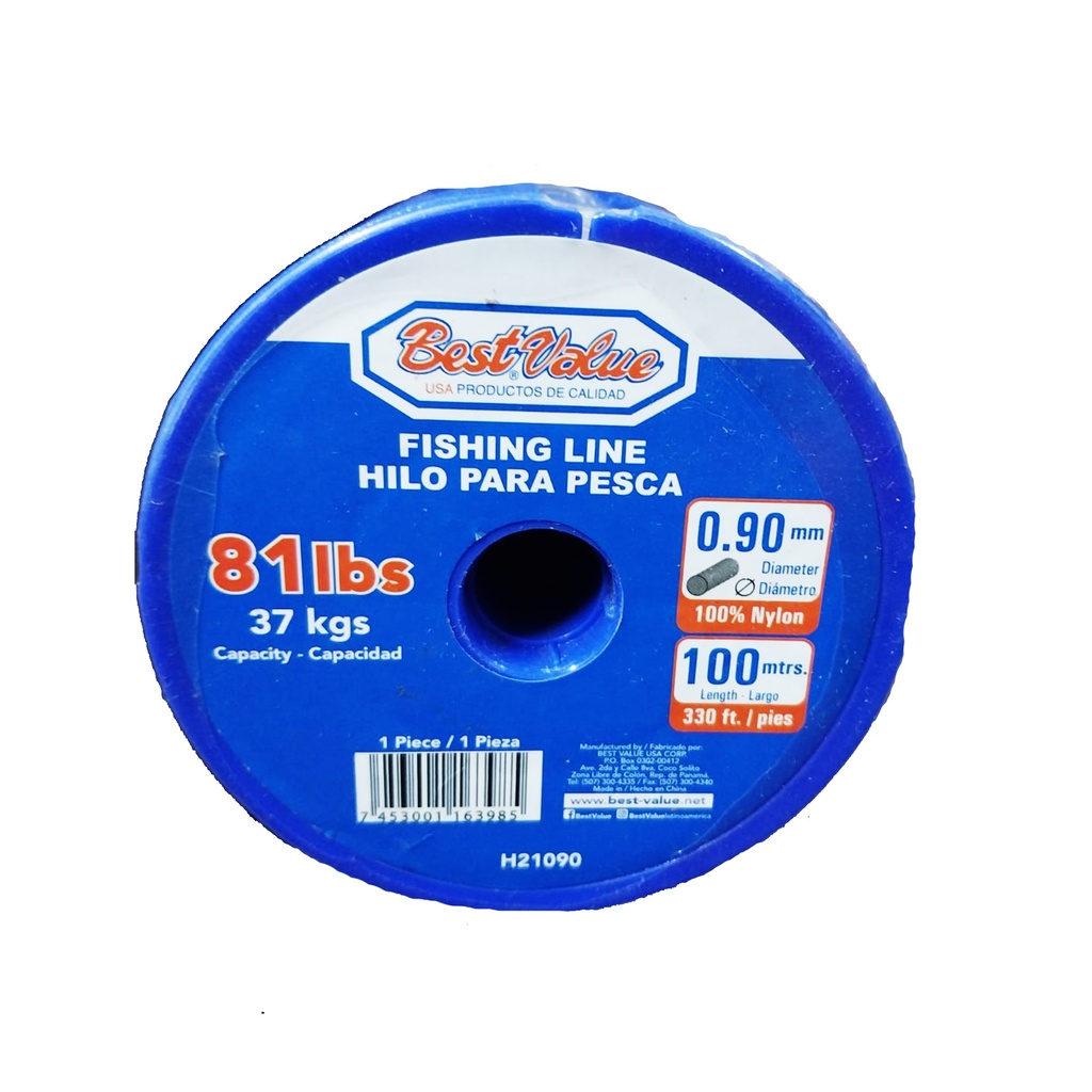 100M NYLON LINE 0.09MM- 81LBS