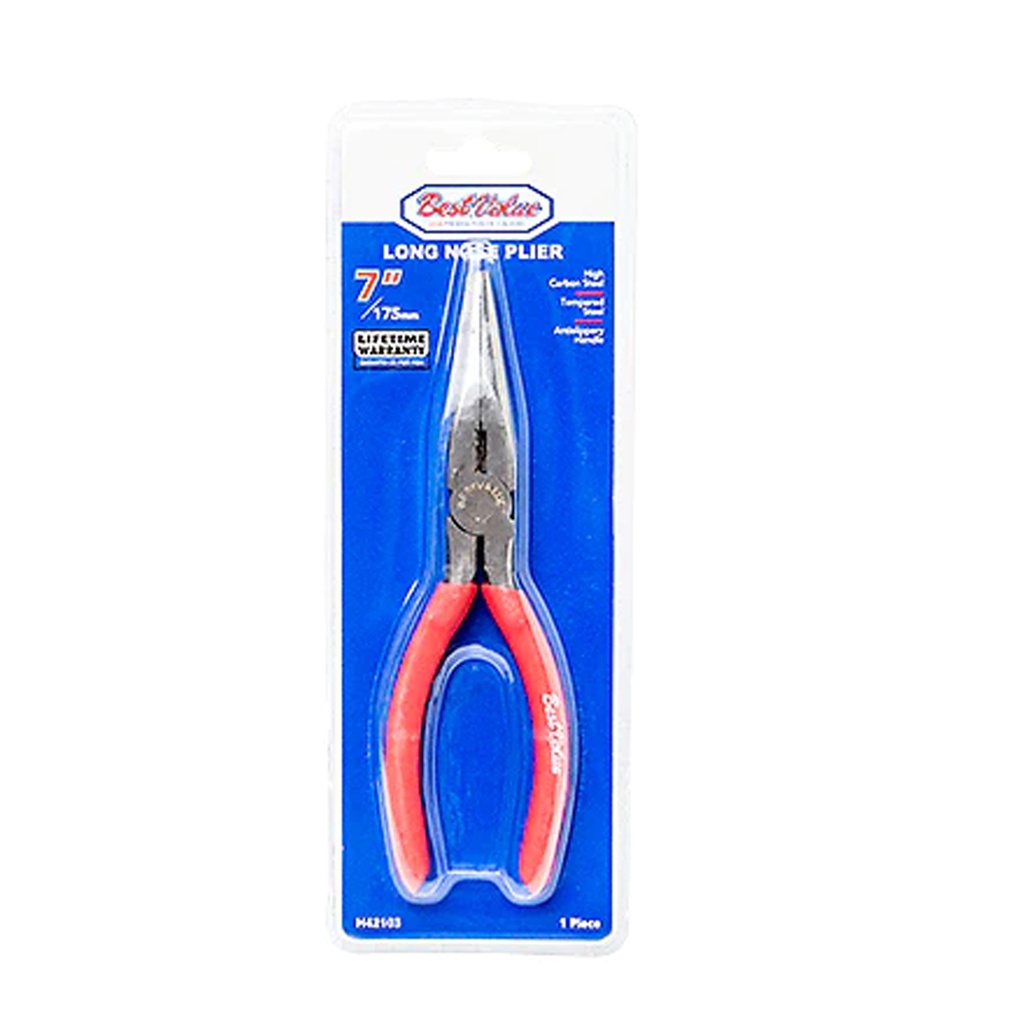 7" LONG NOSE PLIERS