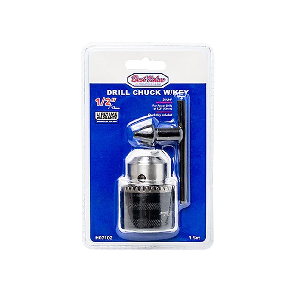 DRILL CHUCK W/KEY 1/2"