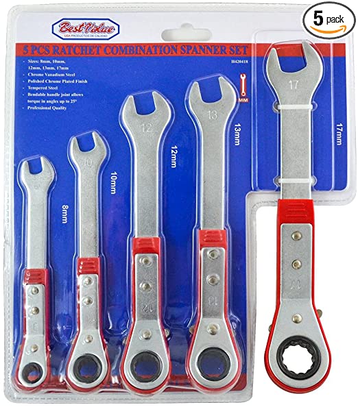 5PC OFFSET RATCHET WRENCH SET