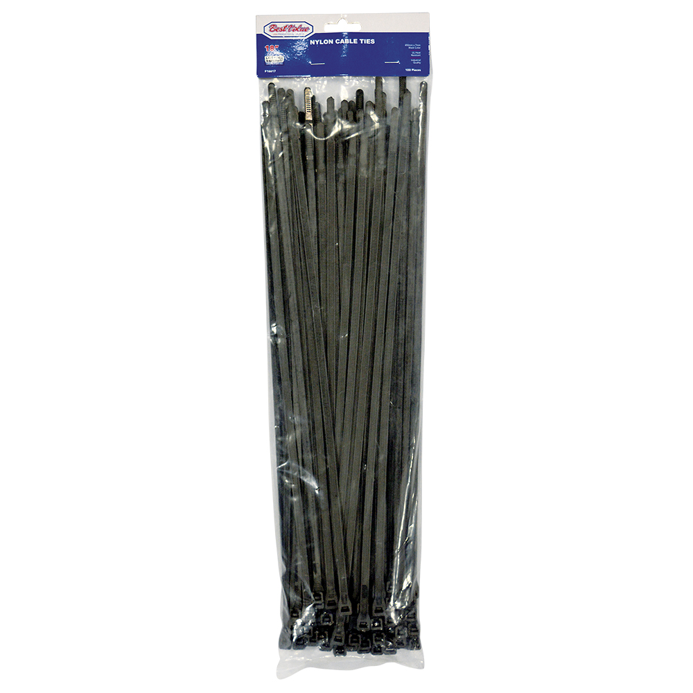 18" NYLON CABLE TIES BLACK 100PC