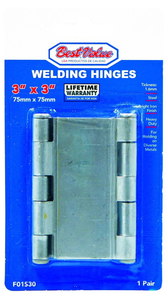 3" x 3" WELDING HINGE