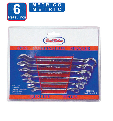 6PC SPANNER SET METRIC