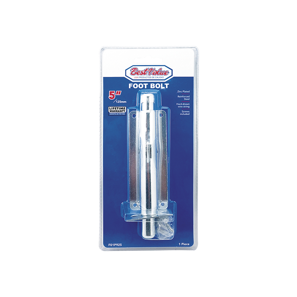 5" FOOT BOLT ZINC
