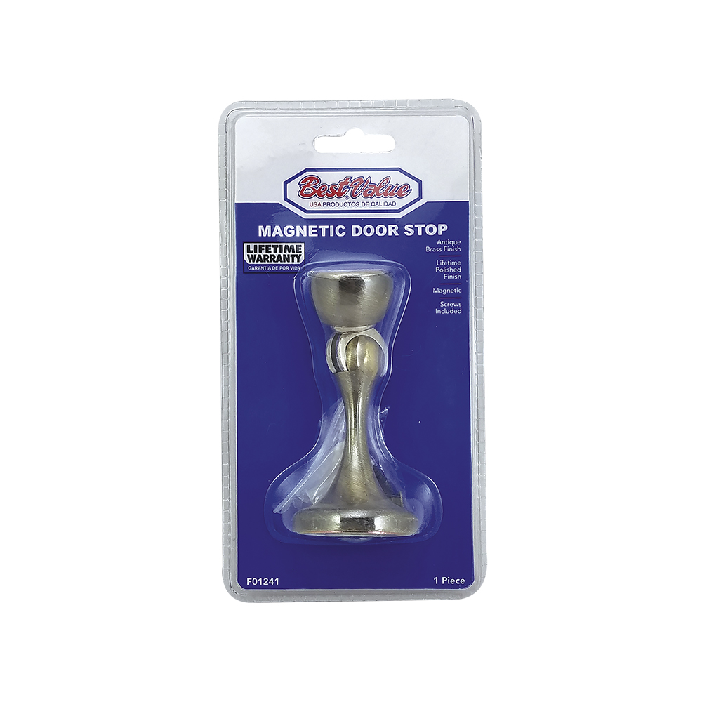 MAGNETIC DOORSTOP ANT. BRASS