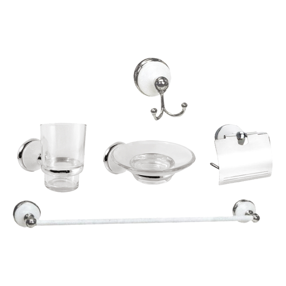 5PC BATHROOM ACC. SET CHROME