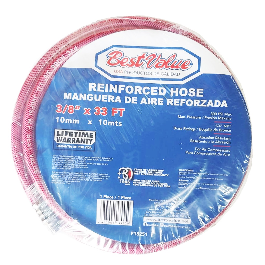 3/8" x 33ft AIR COMPRESSOR HOSE