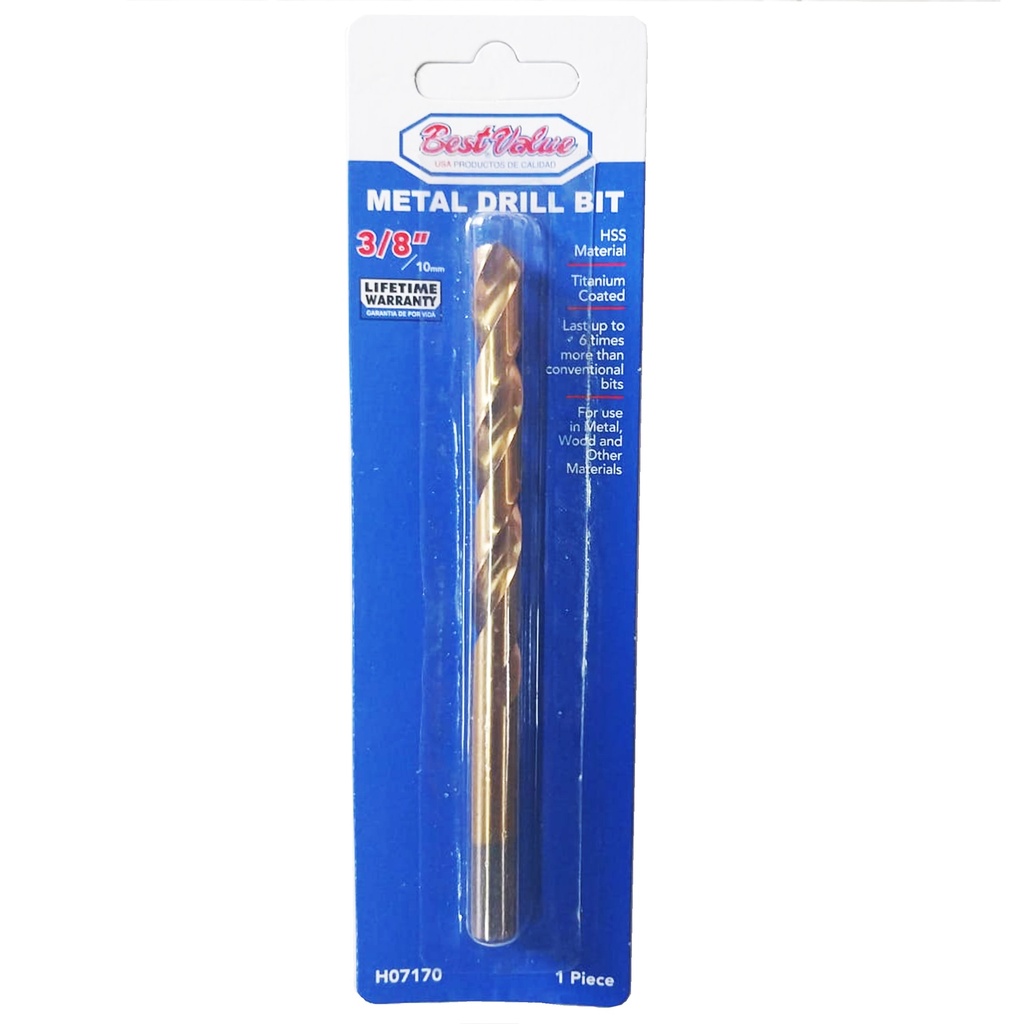 3/8" DRILL BIT TITANIUM METAL