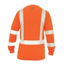 GE HI-VIS OR & BK W/REFLECTIVE LONG SLEEVE SHIRT XLARGE