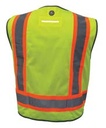 GE SURVEYOR SAFETY VEST  W/CONTRASTING TRIMS- 8 POCKET GREEN LARGE