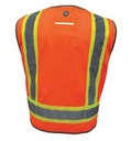GE SURVEYOR SAFETY VEST  W/CONTRASTING TRIMS- 8 POCKET ORANGE MEDIUM
