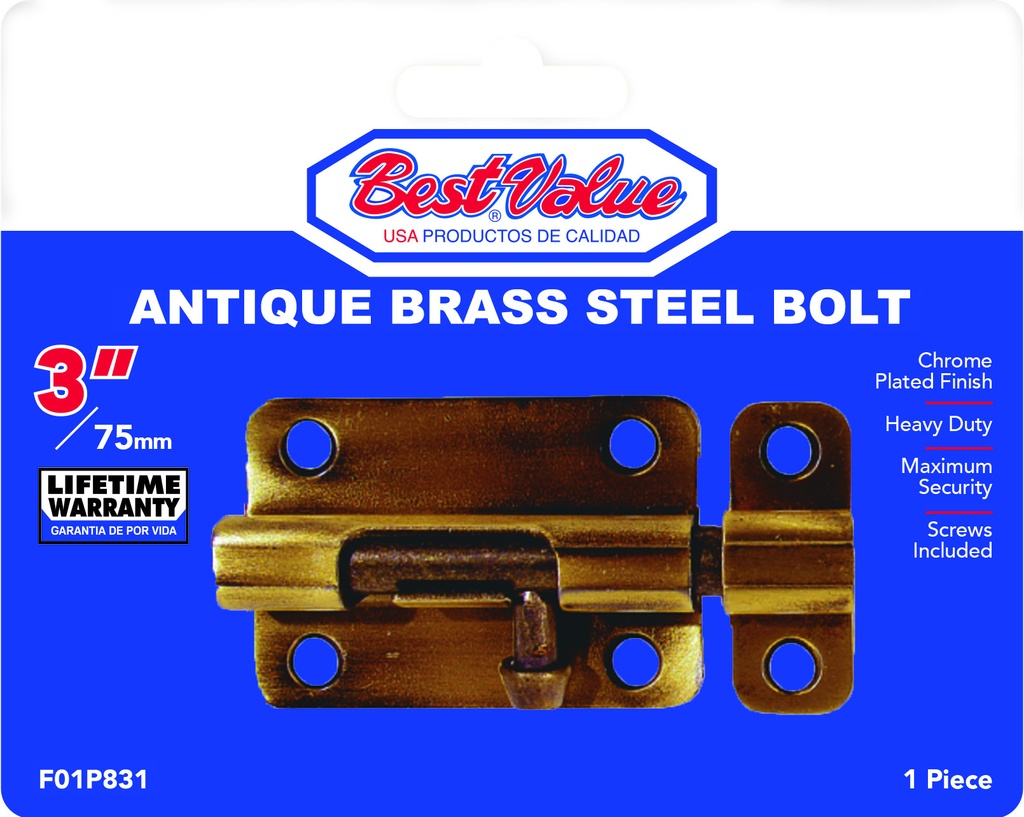 BUTTERFLY BARREL BOLT 3" AB