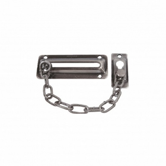 DOOR CHAIN GUARD SATIN NICKEL