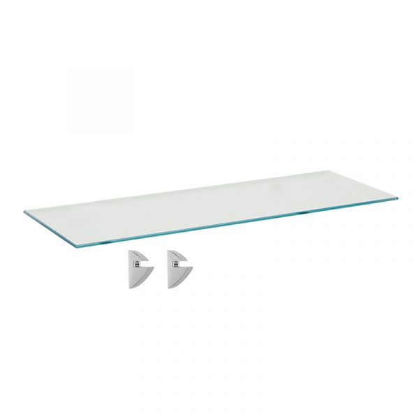 GLASS SHELF WITH SUPPORT 6"x16"