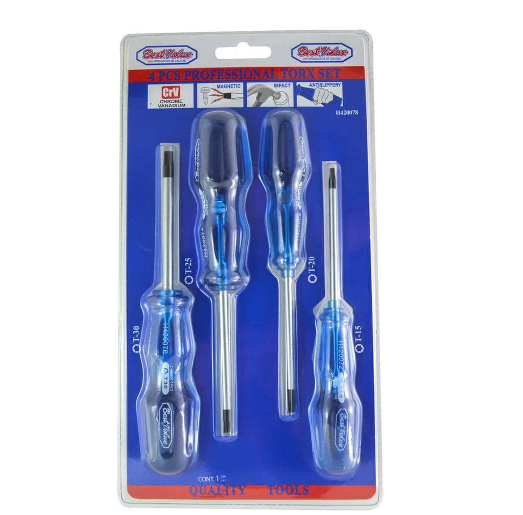 TORX SCREWDRIVER SET 4PCS