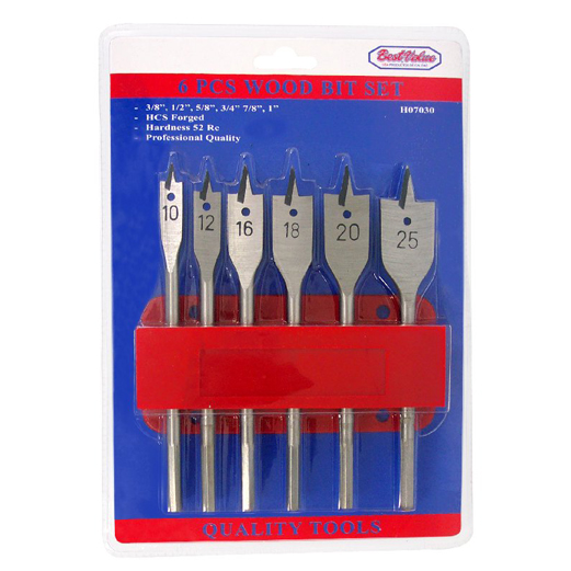 WOOD BIT SET 6PCS