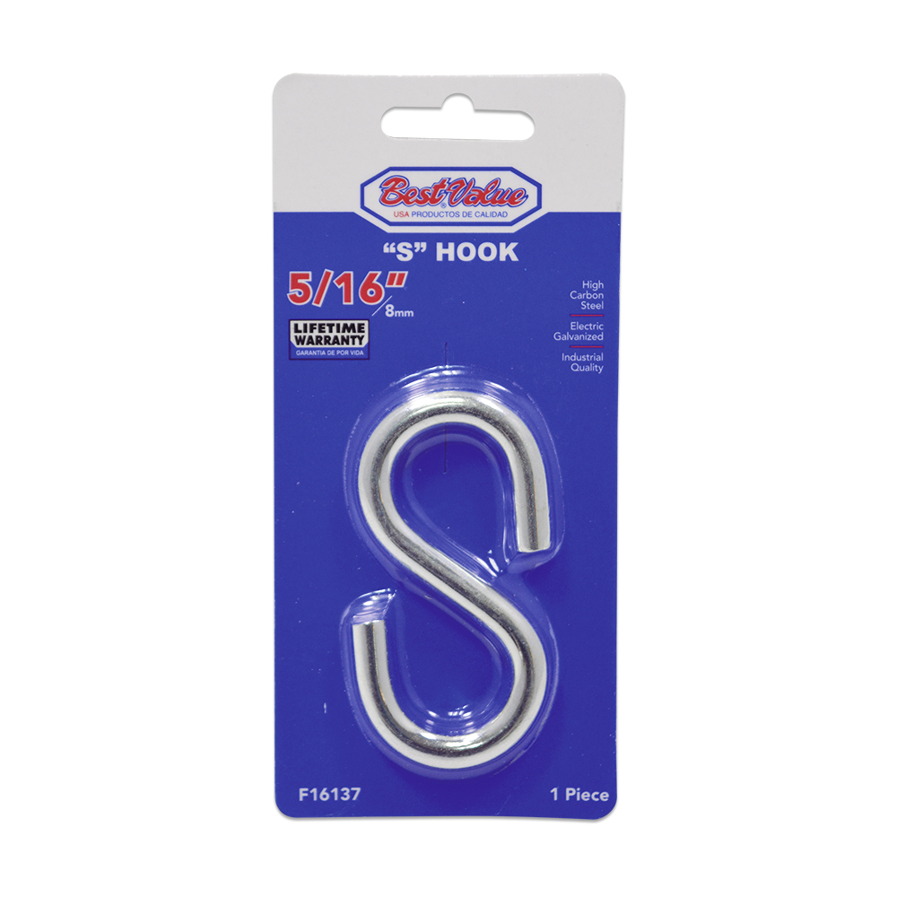 5/16" 'S' HOOK