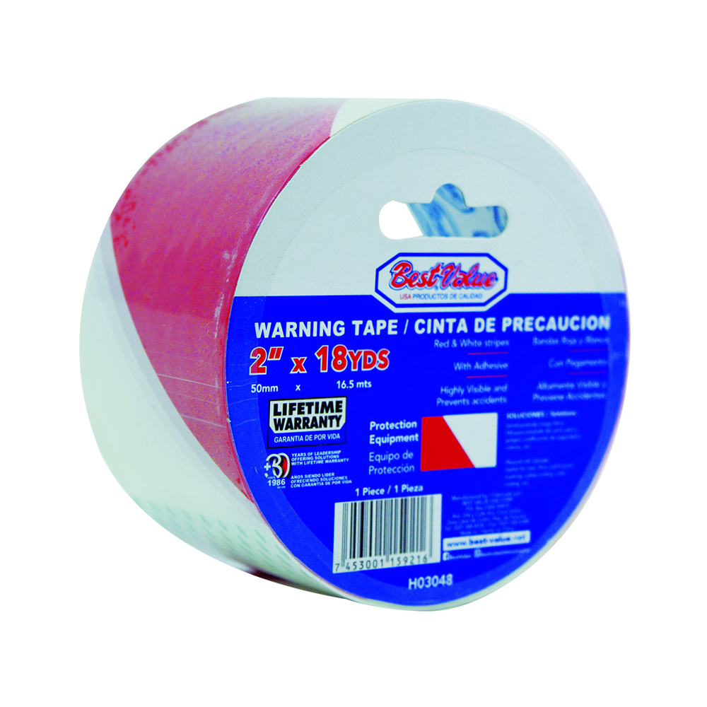 2" WARNING TAPE (RED/WHITE)