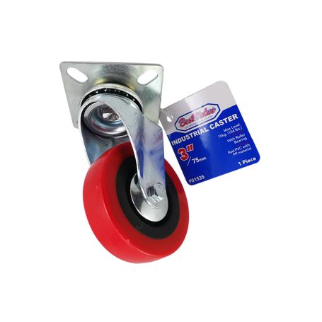 3" INDUSTRIAL CASTOR (RED)