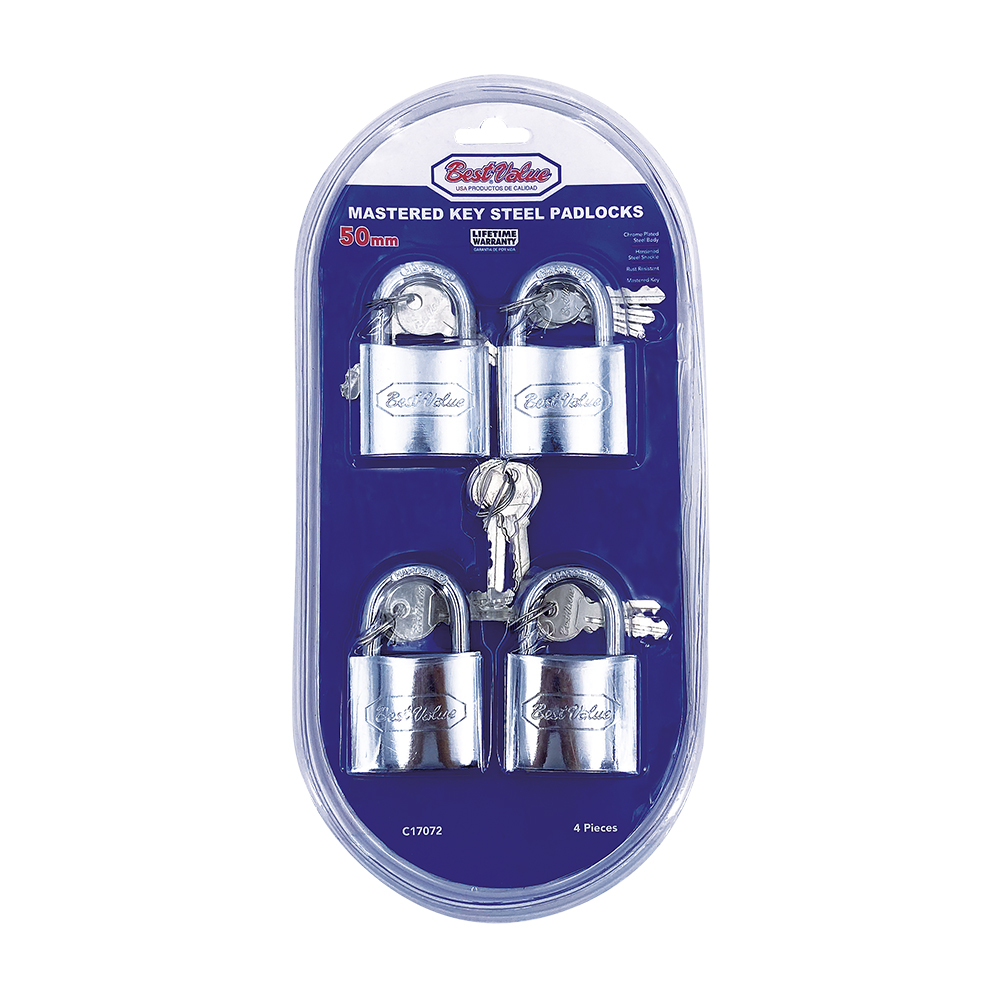 50mm MASTER KEY PADLOCK SET (4PC)