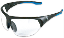 GE SAFETY GLASSES CLEAR AF LENS BLACK/BLUE