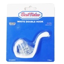 (J SHAPE) DOUBLE METAL HOOK (WHITE)
