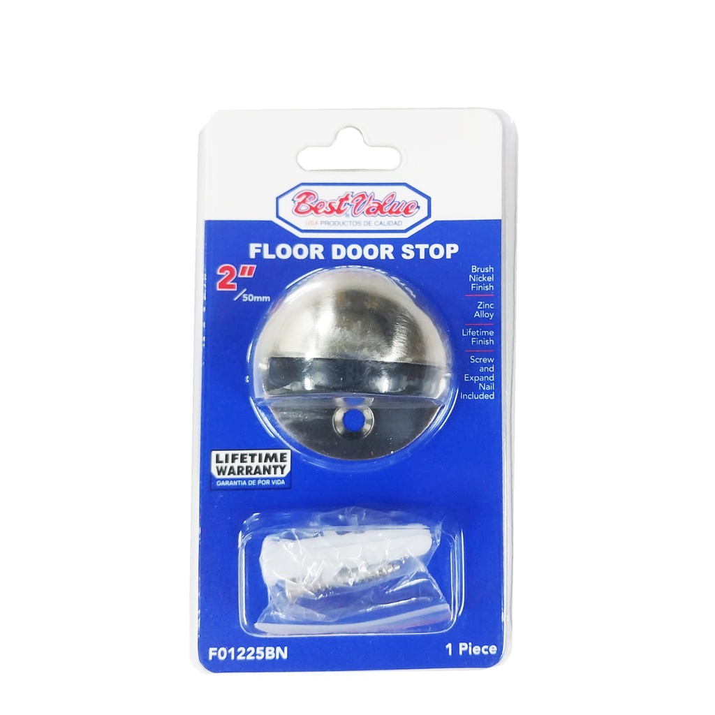 FLOOR DOORSTOP SATIN NICKEL