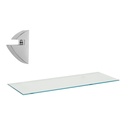 6" x 24" GLASS SHELF W/SUPPORT