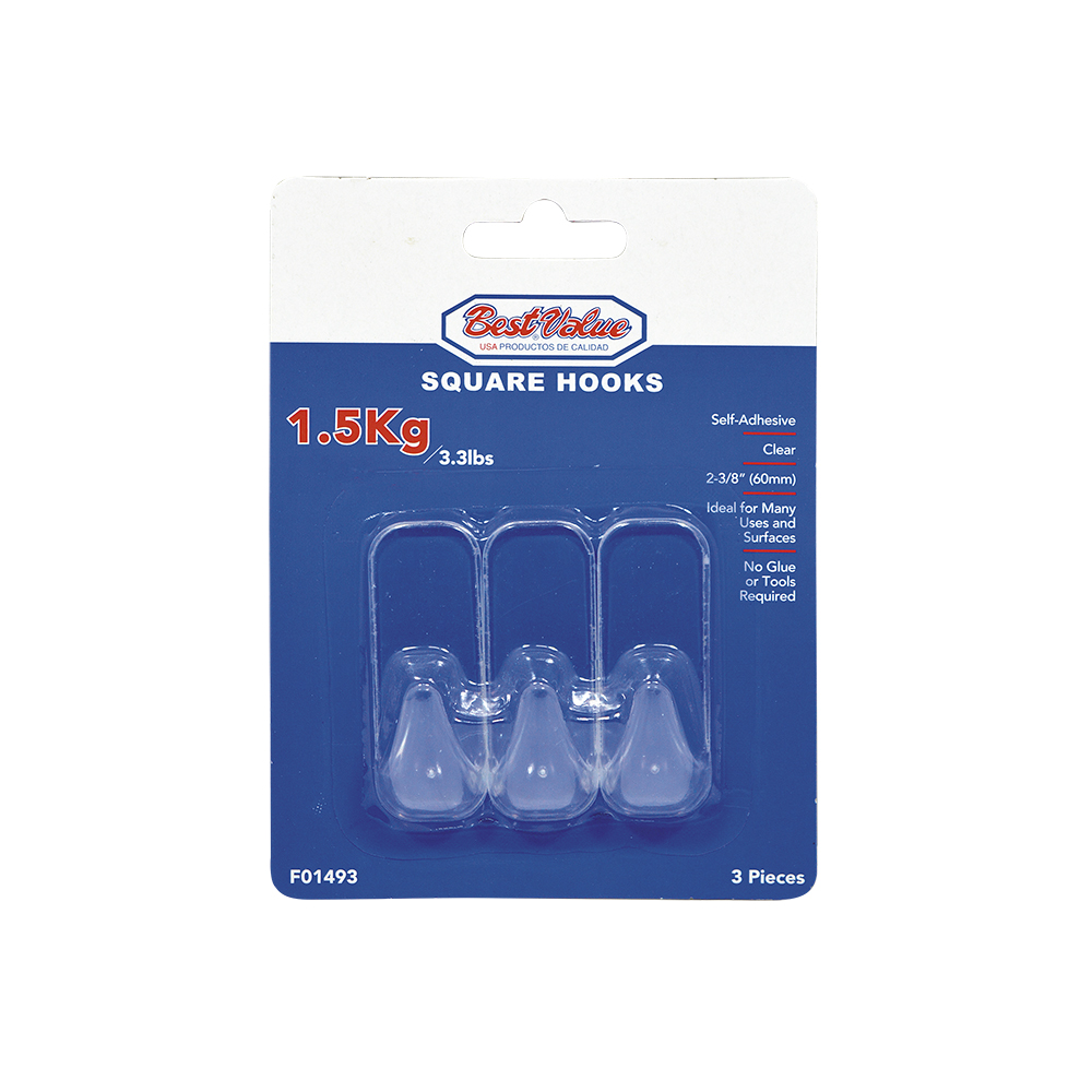 3PC SQUARE HOOKS (CLEAR)