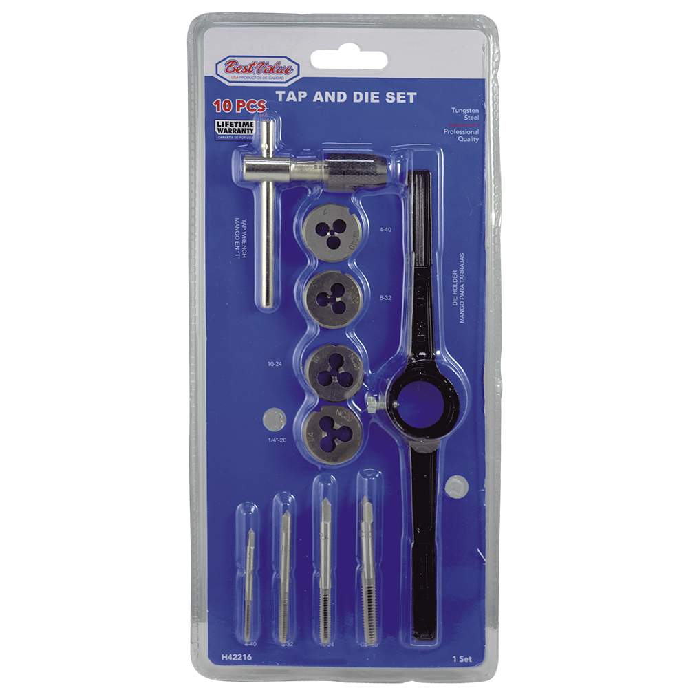 10PC TAP & DIE SET