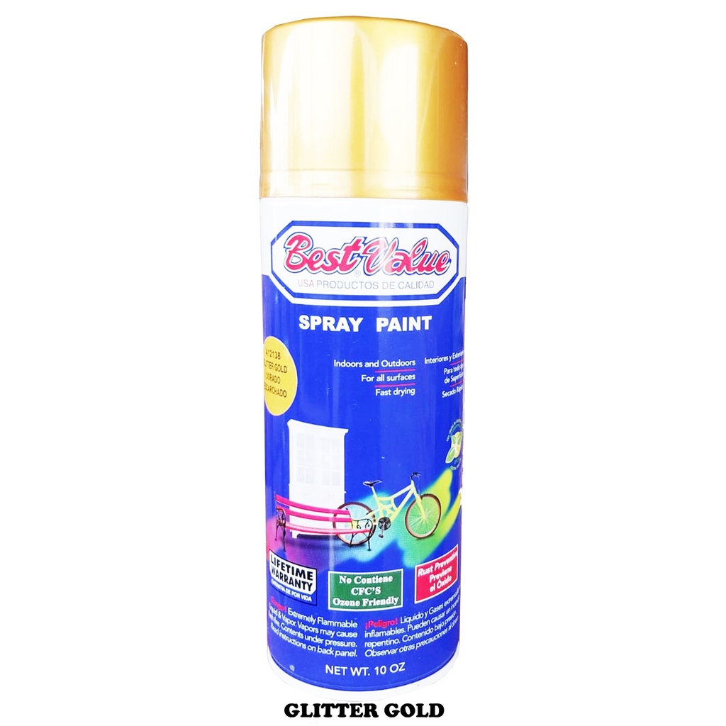 BEST VALUE SPRAY PAINT GLITTER GOLD