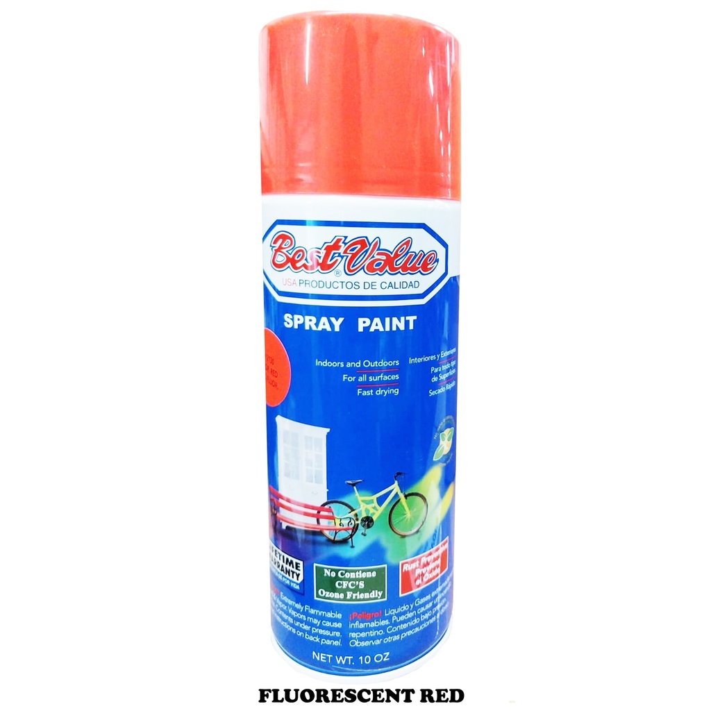 BEST VALUE SPRAY PAINT FLUORESCENT RED
