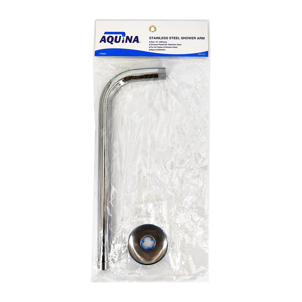 12" SHOWER ARM (STAINLESS STEEL)