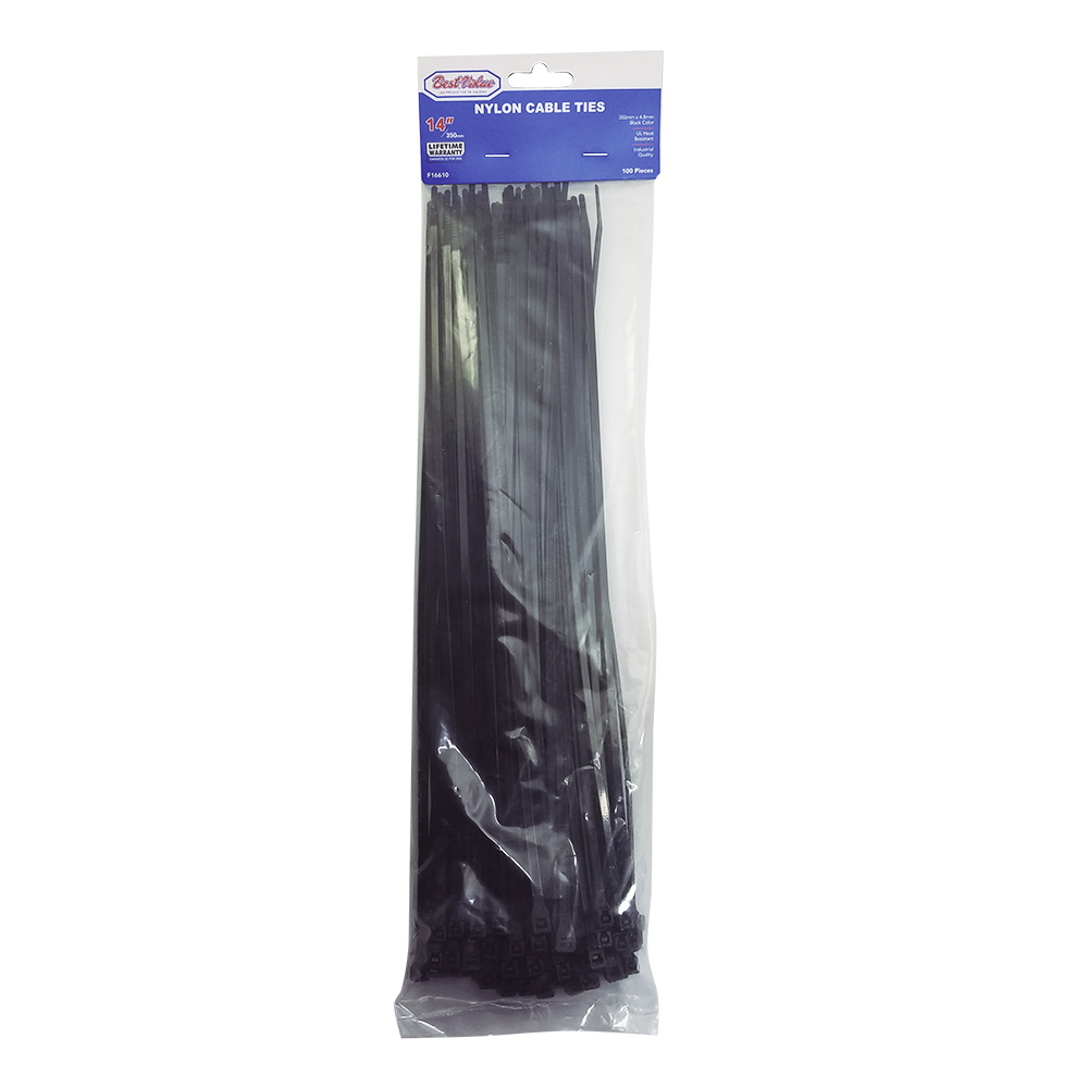 14" NYLON CABLE TIES BLACK (100PC)
